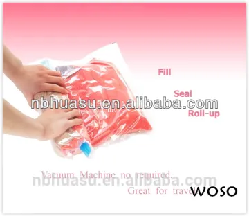 PLASTIC rolling vacuum bags clothes