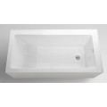 Vasca da bagno con poggiatena per doccia piccola bagno quadrato semplice da bagno acrilico