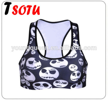 YJB6 2016 fashion digital printing wholesale running Yoga Fitness wear small sports bra tank top