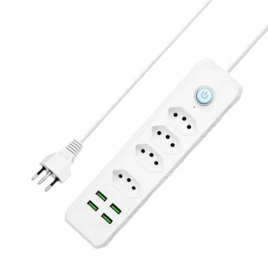 New Brazilian Standard Power Socket with 4 Outlets and 4 USB Ports for Expansion