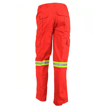 Yüksek görünürlüklü turuncu güvenlik iş pantolonu