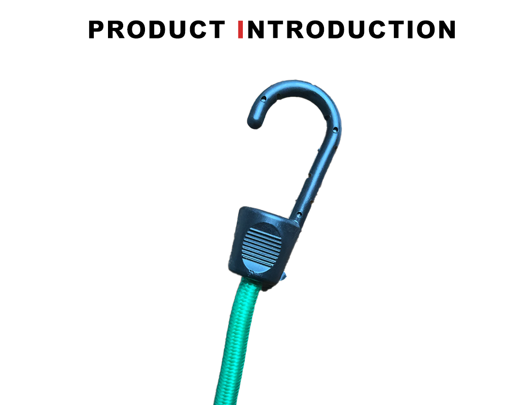 Green Bungee Cord with Plastic Hook x