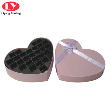 Custom Pink Heart Paper Packaging Chocolate Box