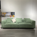 Sofa minimaliste moderne canapé en velours vert clair