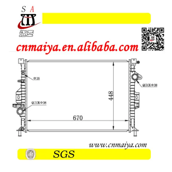 1457605 autoparts for radiator