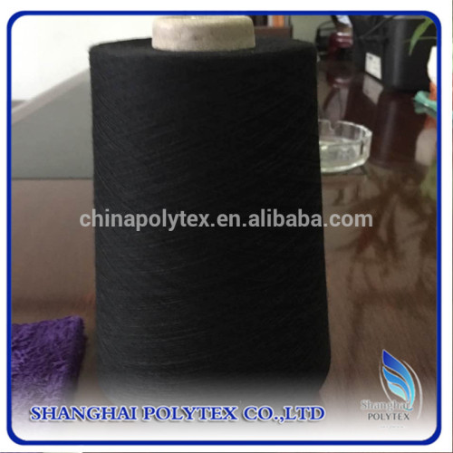 High quality 65/35 polyester/viscose black Blended yarn