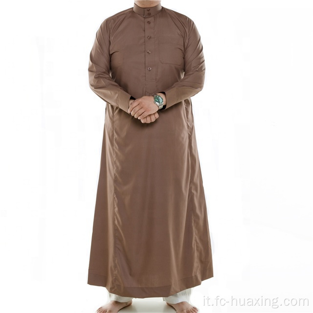 Uomo di granato di cotone maschi rossi kaftan thobe