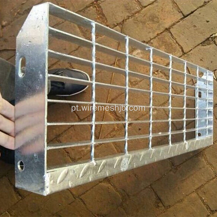 Aço galvanizado por imersão a quente Grating Outdoor Stair Treads