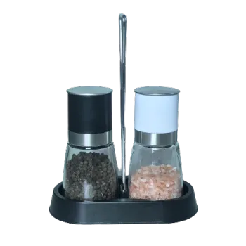 Factory Direct 2-Piece Salt and Pepper Grinder Set with Glass Bottle: Premium Gift Set for Kitchen