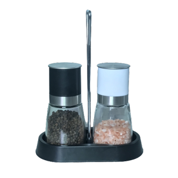 Factory Direct 2-Piece Salt and Pepper Grinder Set with Glass Bottle: Premium Gift Set for Kitchen