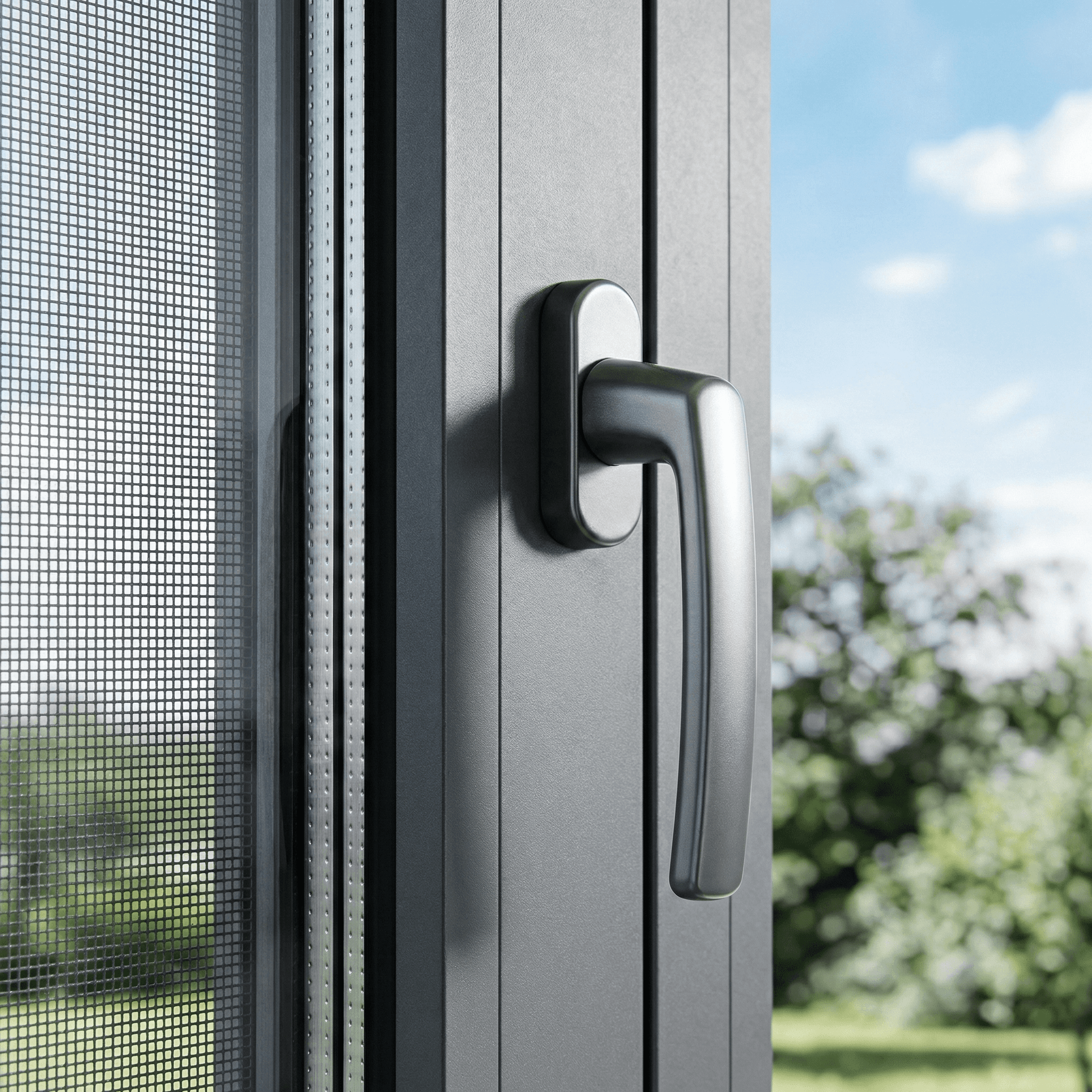 Light gery window handle