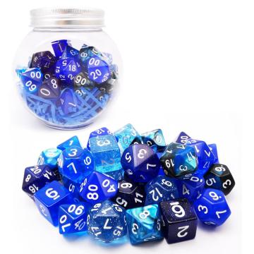 Bescon RPG Dice Set 35pcs Ocean Blue Set, DND Ролевая игра игра Dice 5x7pcs