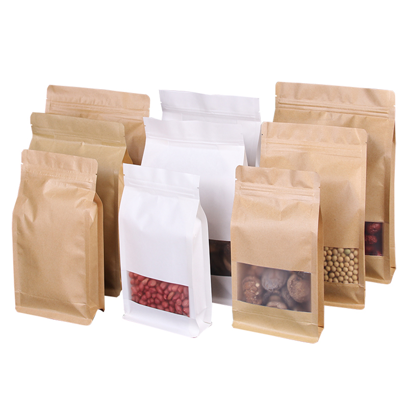 Kraft Paper Stand Up Storage Pouches