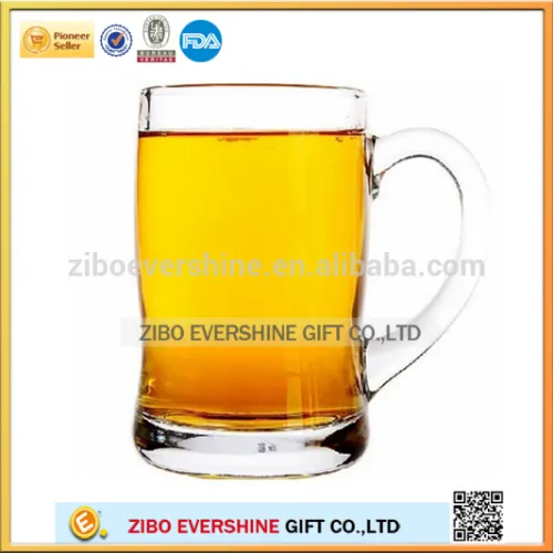 380ml Transparent Beer Glass Cup With Handle, High Quality 380ml