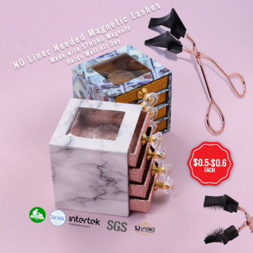 Hard Ultrathin 3D Mink Fur Eyelashes with Double Magnets