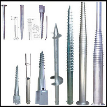 Hot dipped galvanized screw pole anchor