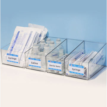 Caixa de armazenamento inclinada PET transparente