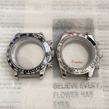 Kasing jam tangan keramik stainless steel dengan kaca safir - aksesori 39mm tiga kuarsa mata