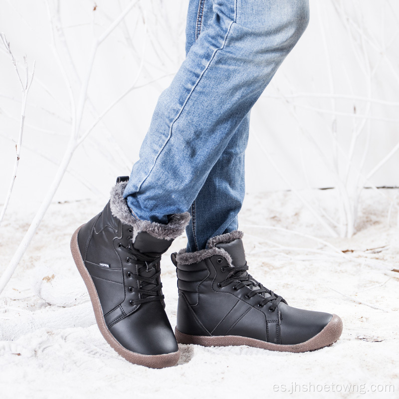 Botines de cuero impermeables para hombre