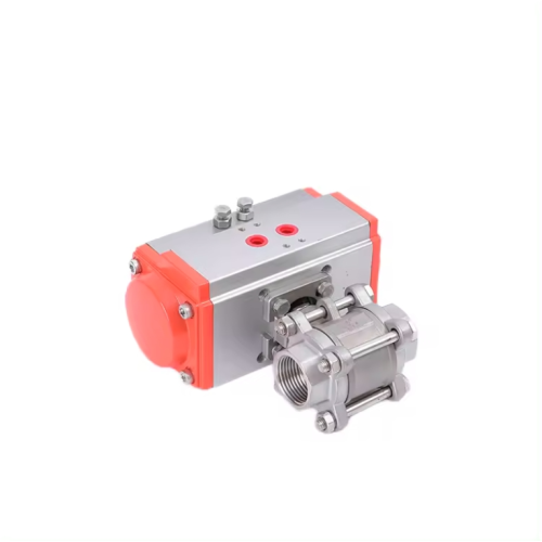 Sanitary Stainless Steel Three Way Pneumatic Ball Valve