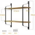 Wood Iron Rack Wall Mountable Rack Shelf