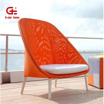 Modern Aluminium Frame High Back Outdoor Lounge Chair for Patio and Gardens