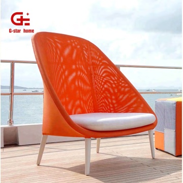 Modern Aluminium Frame High Back Outdoor Lounge Chair for Patio and Gardens