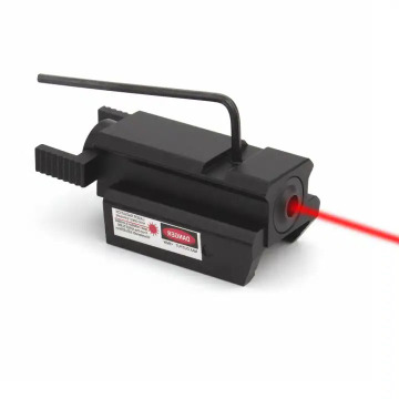 Vista laser rossa in miniatura con designazione di torce a rilascio rapido e ambito di caccia tattica: morsetto in alluminio leggero