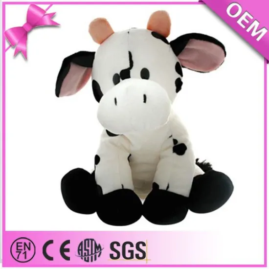 Crane Machine Use Cheap Stuffed Black Cow Toy