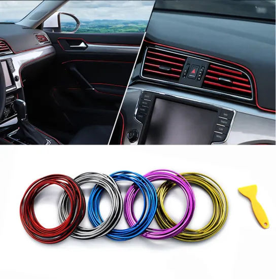 1-5M Car Interior Moulding Bright Car Moulding Decoration Trim Flexible Strips Interior Auto Mouldings Styling Car Accessories