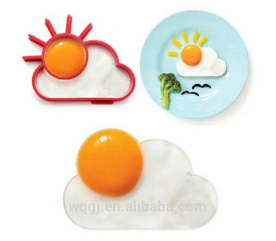 Lovely Food Grade Silicone Sunshine Egg Ring Sun Cloud Fried Egg Mould Silicone Egg Poacher