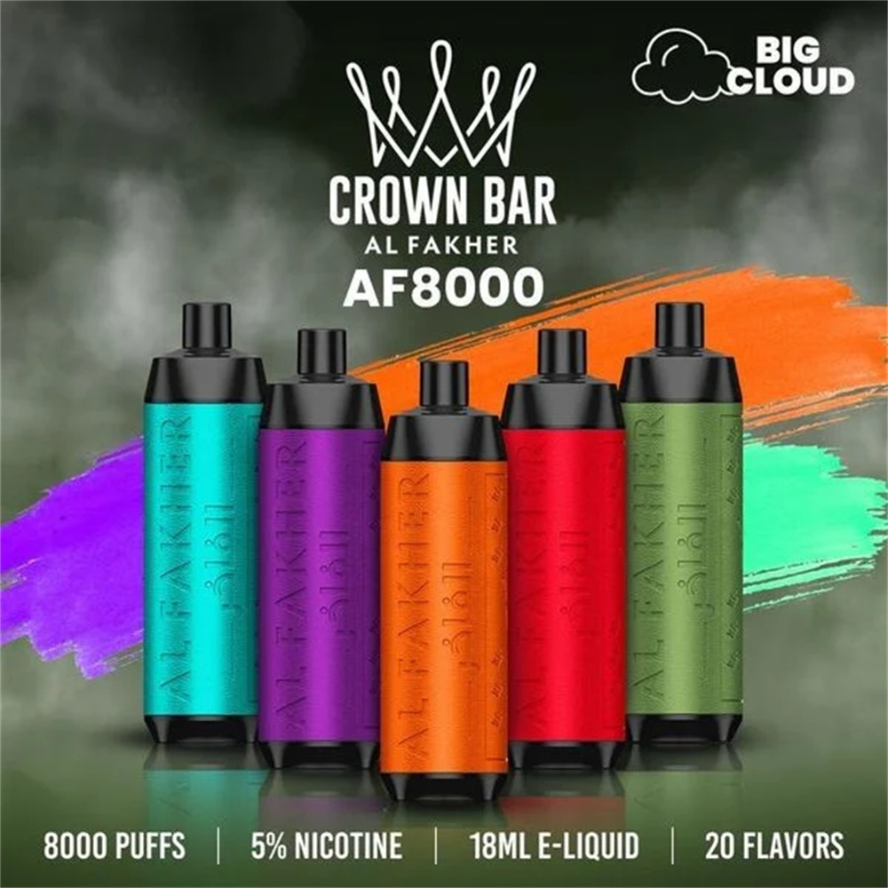 Al Fakher Crown Bar 8000 Puffs có thể sạc lại