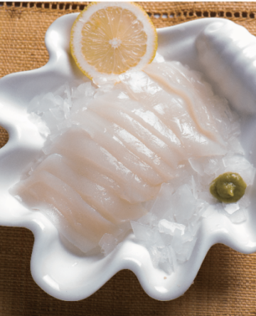 Frozen Raw Squid Slice Sashimi