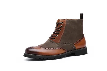 Genuine Leather Canvas upper Men's Boots