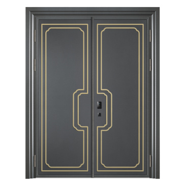 Porte blindée en aluminium de style rétro porte d&#39;entrée