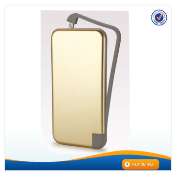 AWC814 For Sansung galaxy charger with built-in cable adaptor 6000 mah power bank portable mobile power bank