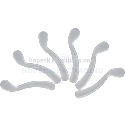 Wholesale translucent plastic cosmetics spatula for skincare