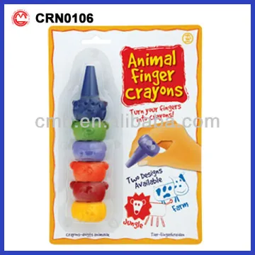 6PC ANIMAL SHAPED CRAYONS