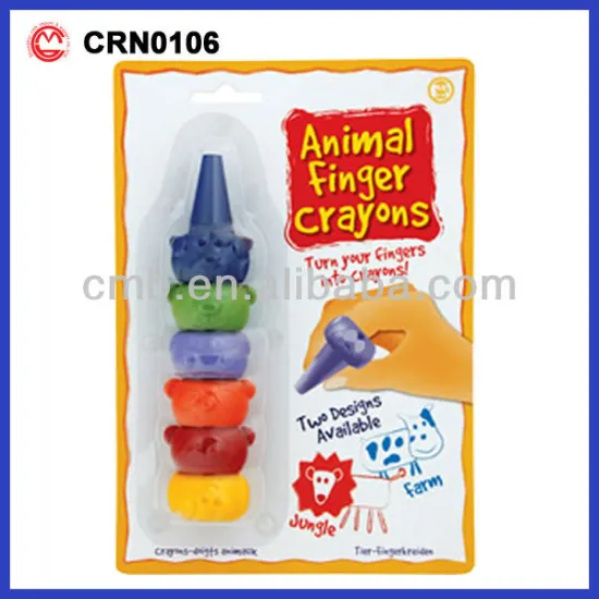 6PC ANIMAL SHAPED CRAYONS