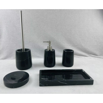 Set di accessori per bagno in marmo Nero Margiua