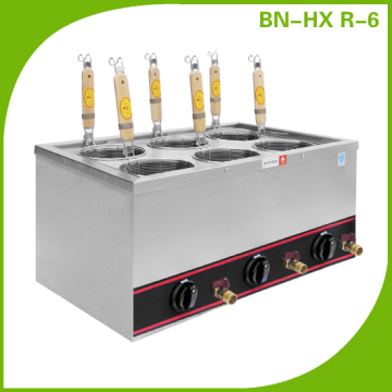 Hot Sale Stainless Steel Gas Noodle/Pasta Cooker With 6 Baskets BN-HX.R-6
