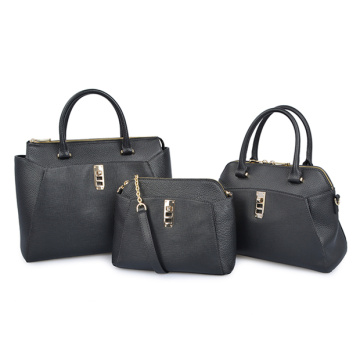 Modern OL Black Handmade Leather Office Bag