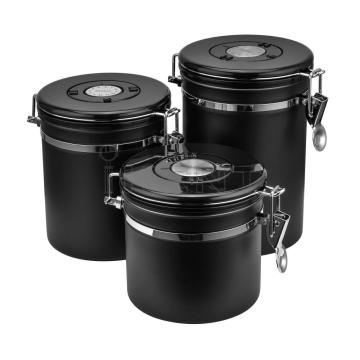 Matt Black Storage Containers With Scoop