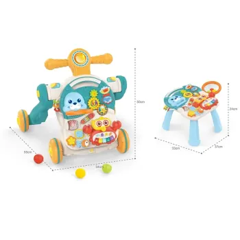 Early Educational Musical Baby Walker: A 4-in-1 Multi-Function Baby Scooter and Stroller