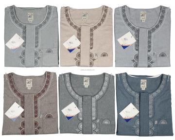 Cotton Soild Color Nigeria Male Jalabiya