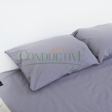 Grey Silver Fabric Antimicrobial Grounding Pillowcase