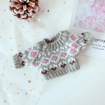 Adorable 20cm K-Pop Doll Clothes and Accessories: Cute Cartoon Sweaters and Doll Wear