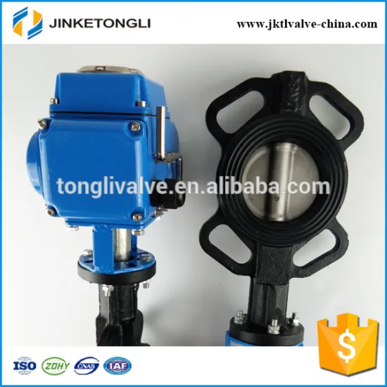 JKTLED033 actuated lug type cast iron butterfly valve cad