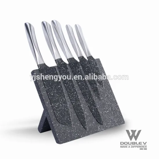 new product 5pc steel head knife set with pom handle