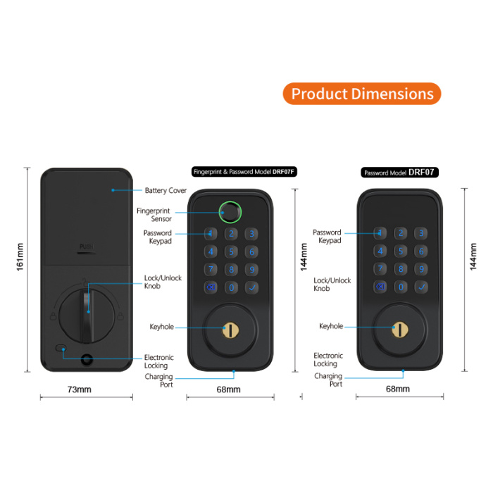 Клавиатура пароля пальца клавиатура Deadbolt Home Door Lock